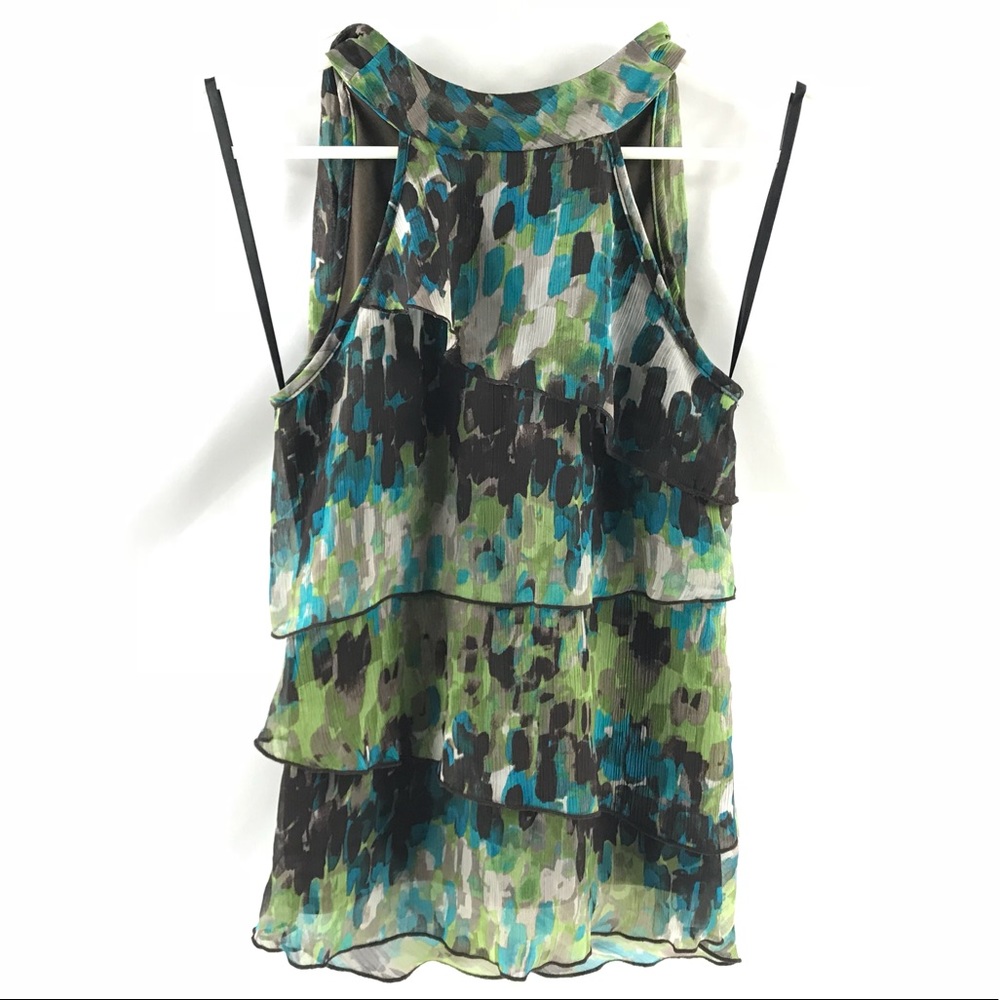 IZ Byer Tiered Ruffled Sleeveless Blouse